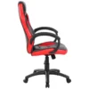 Chaise De Jeu Darlanc, Fauteuil De Jeu Pour Adultes, Chaise De Bureau, 66x61h104/114 Cm, Noir Et Rouge