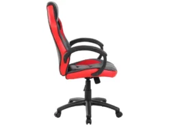 Chaise De Jeu Darlanc, Fauteuil De Jeu Pour Adultes, Chaise De Bureau, 66x61h104/114 Cm, Noir Et Rouge