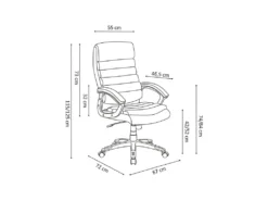 Chaise De Bureau JOHN PU Blanc, Un Choix Confortable Et élégant Pour Votre Bureau 7 Chaise De Bureau JOHN PU Blanc, Un Choix Confortable Et élégant Pour Votre Bureau -Meubles Soldes Magasin siege de bureau 22989943
