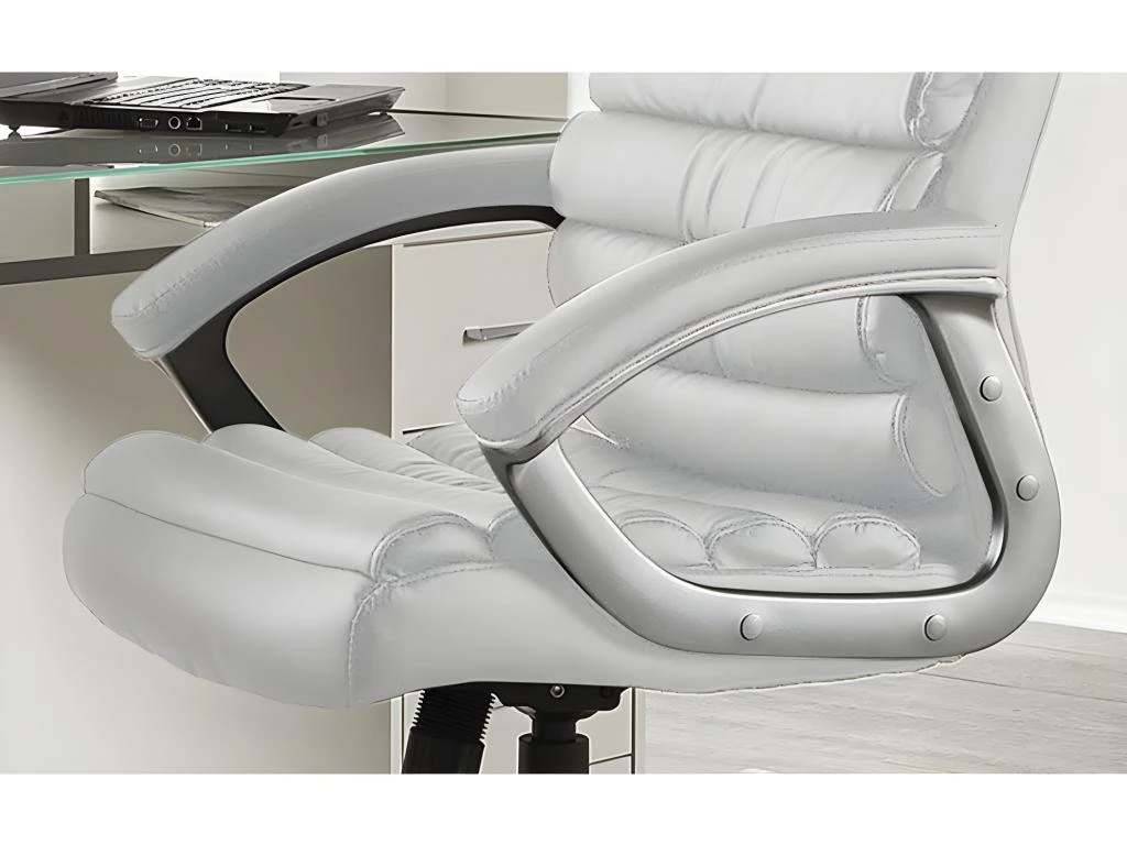 Chaise De Bureau JOHN PU Blanc, Un Choix Confortable Et élégant Pour Votre Bureau 4 Chaise De Bureau JOHN PU Blanc, Un Choix Confortable Et élégant Pour Votre Bureau – Image 4