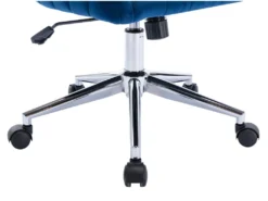 Chaise De Bureau - Velours - Bleu - Hauteur Réglable - TOSILI -Meubles Soldes Magasin siege de bureau 5335387