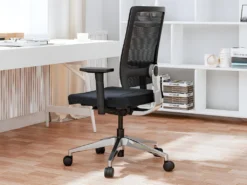 Fauteuil De Bureau Professionnel - Tissu - Noir - MIDTOWN -Meubles Soldes Magasin siege de bureau 722113
