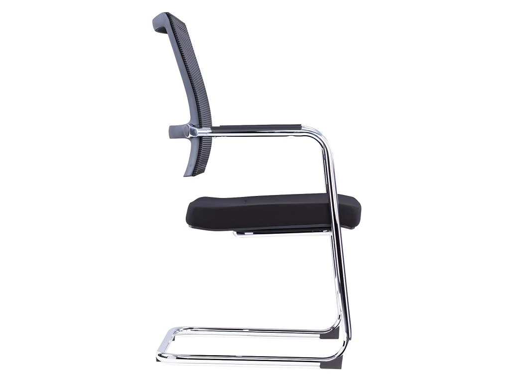 Chaise De Réunion Professionnelle - Tissu Et Métal Chromé - Noir - MARUNOUCHI 13 Chaise De Réunion Professionnelle - Tissu Et Métal Chromé - Noir - MARUNOUCHI – Image 13