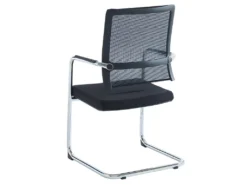 Chaise De Réunion Professionnelle - Tissu Et Métal Chromé - Noir - MARUNOUCHI 25 Chaise De Réunion Professionnelle - Tissu Et Métal Chromé - Noir - MARUNOUCHI -Meubles Soldes Magasin siege de bureau 751471