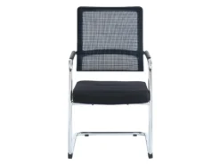 Chaise De Réunion Professionnelle - Tissu Et Métal Chromé - Noir - MARUNOUCHI 26 Chaise De Réunion Professionnelle - Tissu Et Métal Chromé - Noir - MARUNOUCHI -Meubles Soldes Magasin siege de bureau 751477