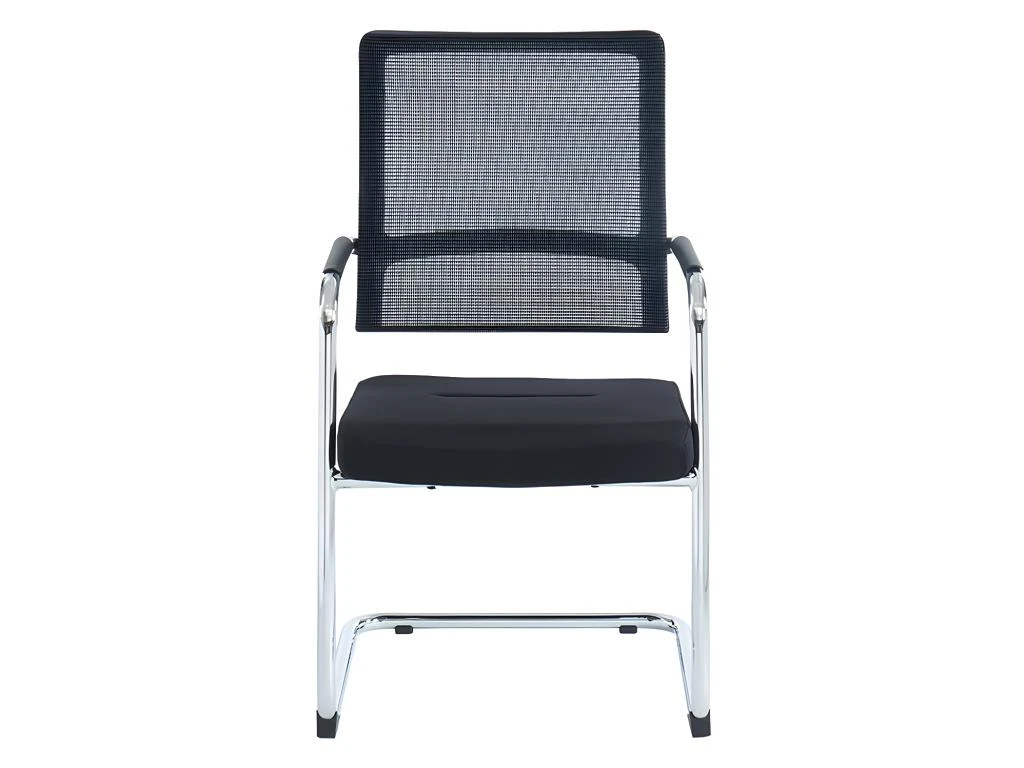 Chaise De Réunion Professionnelle - Tissu Et Métal Chromé - Noir - MARUNOUCHI 10 Chaise De Réunion Professionnelle - Tissu Et Métal Chromé - Noir - MARUNOUCHI – Image 10