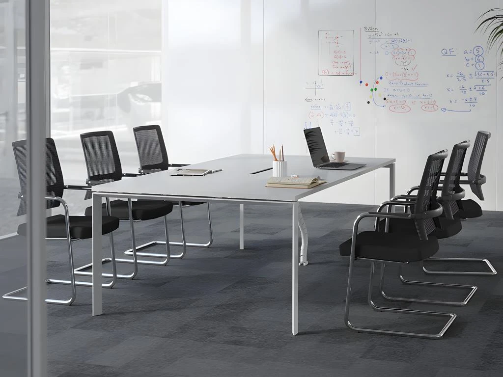 Chaise De Réunion Professionnelle - Tissu Et Métal Chromé - Noir - MARUNOUCHI 1 Chaise De Réunion Professionnelle - Tissu Et Métal Chromé - Noir - MARUNOUCHI