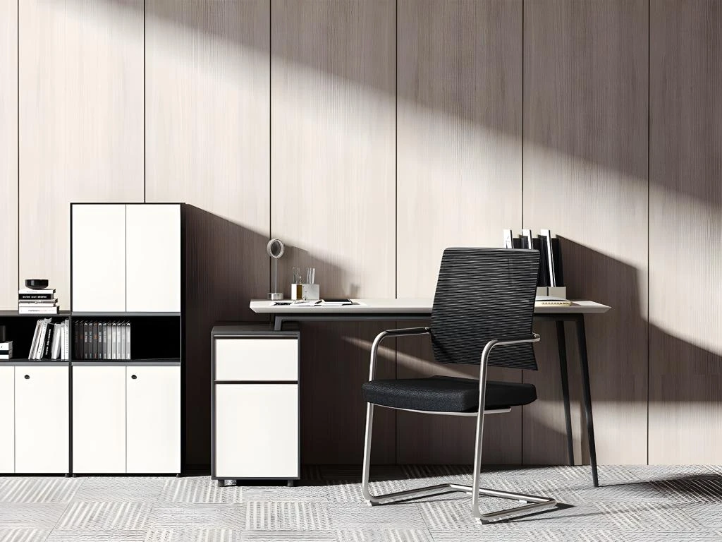 Chaise De Réunion Professionnelle - Tissu Et Métal Chromé - Noir - MARUNOUCHI 4 Chaise De Réunion Professionnelle - Tissu Et Métal Chromé - Noir - MARUNOUCHI – Image 4