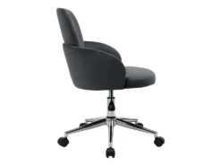 Chaise De Bureau - Velours - Hauteur Réglable - Gris - CAPIA -Meubles Soldes Magasin siege de bureau 751521