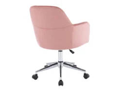 Chaise De Bureau - Velours - Rose - Hauteur Réglable - ELEANA 12 Chaise De Bureau - Velours - Rose - Hauteur Réglable - ELEANA -Meubles Soldes Magasin siege de bureau 8025367