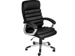 Fauteuil Chaise Siège De Direction Rembourrage Ondulé Noir 08_0000374