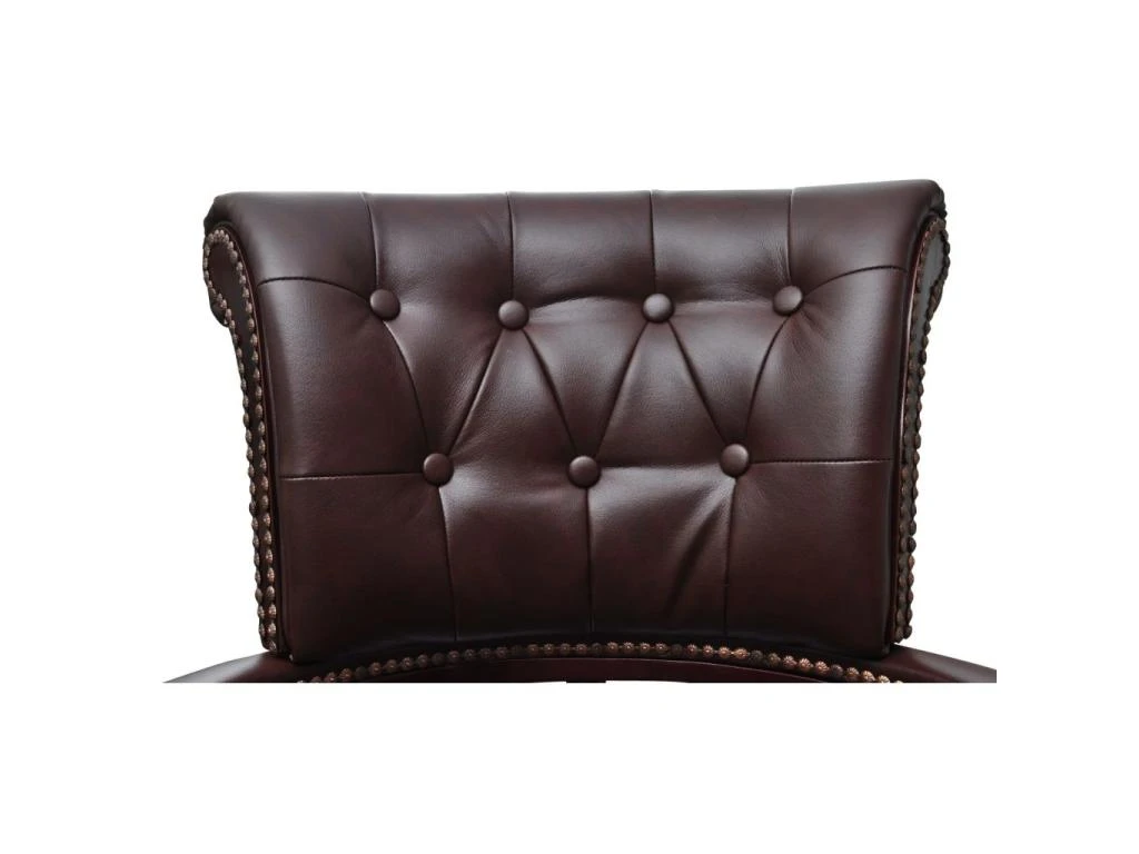 Fauteuil Chaise Chaise De Bureau En Cuir Mélangé Marron 0502056 2 Fauteuil Chaise Chaise De Bureau En Cuir Mélangé Marron 0502056 – Image 2