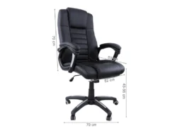 Fauteuil De Bureau Chaise Siège Noir Ergonomique Classique 150 Kg Max 0512012 -Meubles Soldes Magasin siege de bureau 8910765