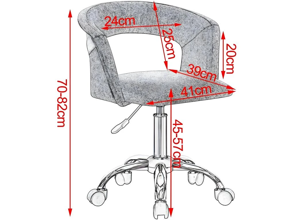 Chaise De Bureau Avec Accoudoirs En Velours Rose 19_0000145 2 Chaise De Bureau Avec Accoudoirs En Velours Rose 19_0000145 – Image 2