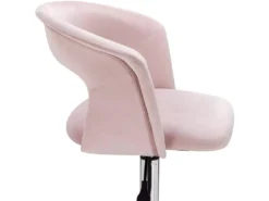 Chaise De Bureau Avec Accoudoirs En Velours Rose 19_0000145 9 Chaise De Bureau Avec Accoudoirs En Velours Rose 19_0000145 -Meubles Soldes Magasin siege de bureau 8910989