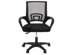 WALTER - Fauteuil De Bureau Sur Roulettes Noir Tissu Mesh