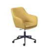 VALKA - Fauteuil De Bureau Sur Roulettes Tissu Curry