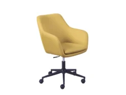 VALKA - Fauteuil De Bureau Sur Roulettes Tissu Curry