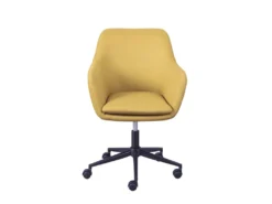 VALKA - Fauteuil De Bureau Sur Roulettes Tissu Curry -Meubles Soldes Magasin siege de bureau 9167467