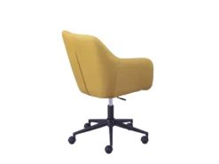 VALKA - Fauteuil De Bureau Sur Roulettes Tissu Curry -Meubles Soldes Magasin siege de bureau 9167469
