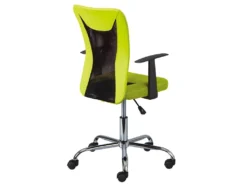 DEANA - Fauteuil De Bureau Sur Roulettes Vert Et Noir -Meubles Soldes Magasin siege de bureau 9167507