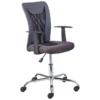 DEANA - Fauteuil De Bureau Sur Roulettes Gris Et Noir