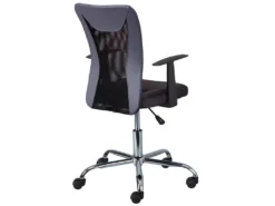 DEANA - Fauteuil De Bureau Sur Roulettes Gris Et Noir -Meubles Soldes Magasin siege de bureau 9167563