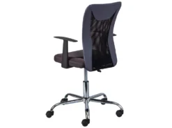 DEANA - Fauteuil De Bureau Sur Roulettes Gris Et Noir -Meubles Soldes Magasin siege de bureau 9167567