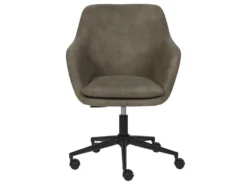 VALKA - Fauteuil De Bureau Sur Roulettes Tissu Kaki -Meubles Soldes Magasin siege de bureau 9167625