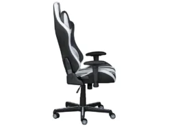 PLAYER - Fauteuil Gaming Simili Blanc Et Noir -Meubles Soldes Magasin siege de bureau 9184901