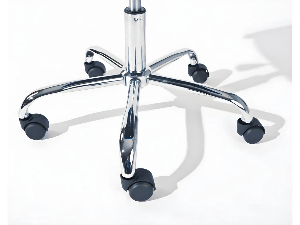 CLIDE - Chaise De Bureau Enfant Tissu Bleu Et Pieds Chromés 5 CLIDE - Chaise De Bureau Enfant Tissu Bleu Et Pieds Chromés – Image 5