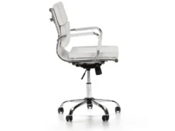 Fauteuil De Bureau Fenix Inclinable Blanc, Cuir Synthétique -Meubles Soldes Magasin siege de bureau 9475175