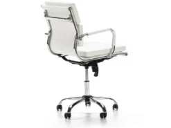 Fauteuil De Bureau Fenix Inclinable Blanc, Cuir Synthétique -Meubles Soldes Magasin siege de bureau 9475177