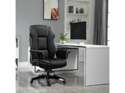 Fauteuil De Bureau Gamer Ergonomique Grand Confort - 66,5L X 55l X 123-129H Cm - Noir