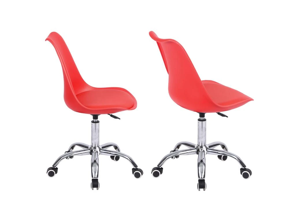 Chaise De Bureau Réglable En Hauteur Rouge ANNE - HAPPY GARDEN 3 Chaise De Bureau Réglable En Hauteur Rouge ANNE - HAPPY GARDEN – Image 3