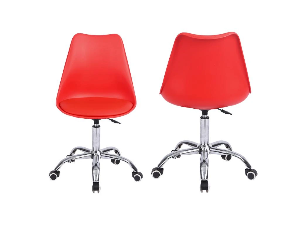 Chaise De Bureau Réglable En Hauteur Rouge ANNE - HAPPY GARDEN 4 Chaise De Bureau Réglable En Hauteur Rouge ANNE - HAPPY GARDEN – Image 4