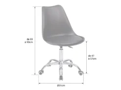 Chaise De Bureau Réglable En Hauteur Rouge ANNE - HAPPY GARDEN 9 Chaise De Bureau Réglable En Hauteur Rouge ANNE - HAPPY GARDEN -Meubles Soldes Magasin siege de bureau 9553463