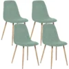 Ensemble De 4 Chaises Vert 44x51x86