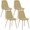 Ensemble De 4 Chaises Jaune 44x51x86